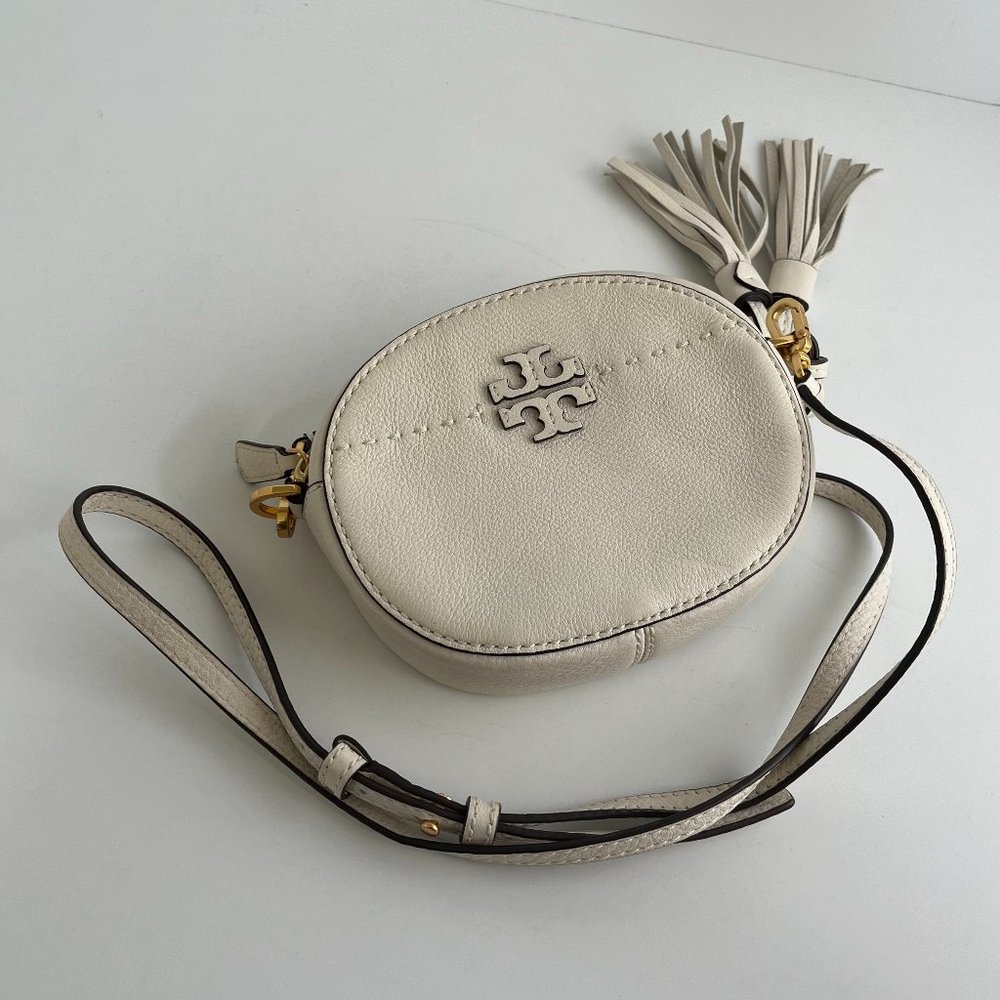 Tory Burch round white bag